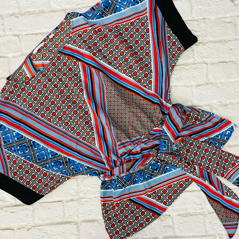 New York & Co Colorful dressy peplum blouse